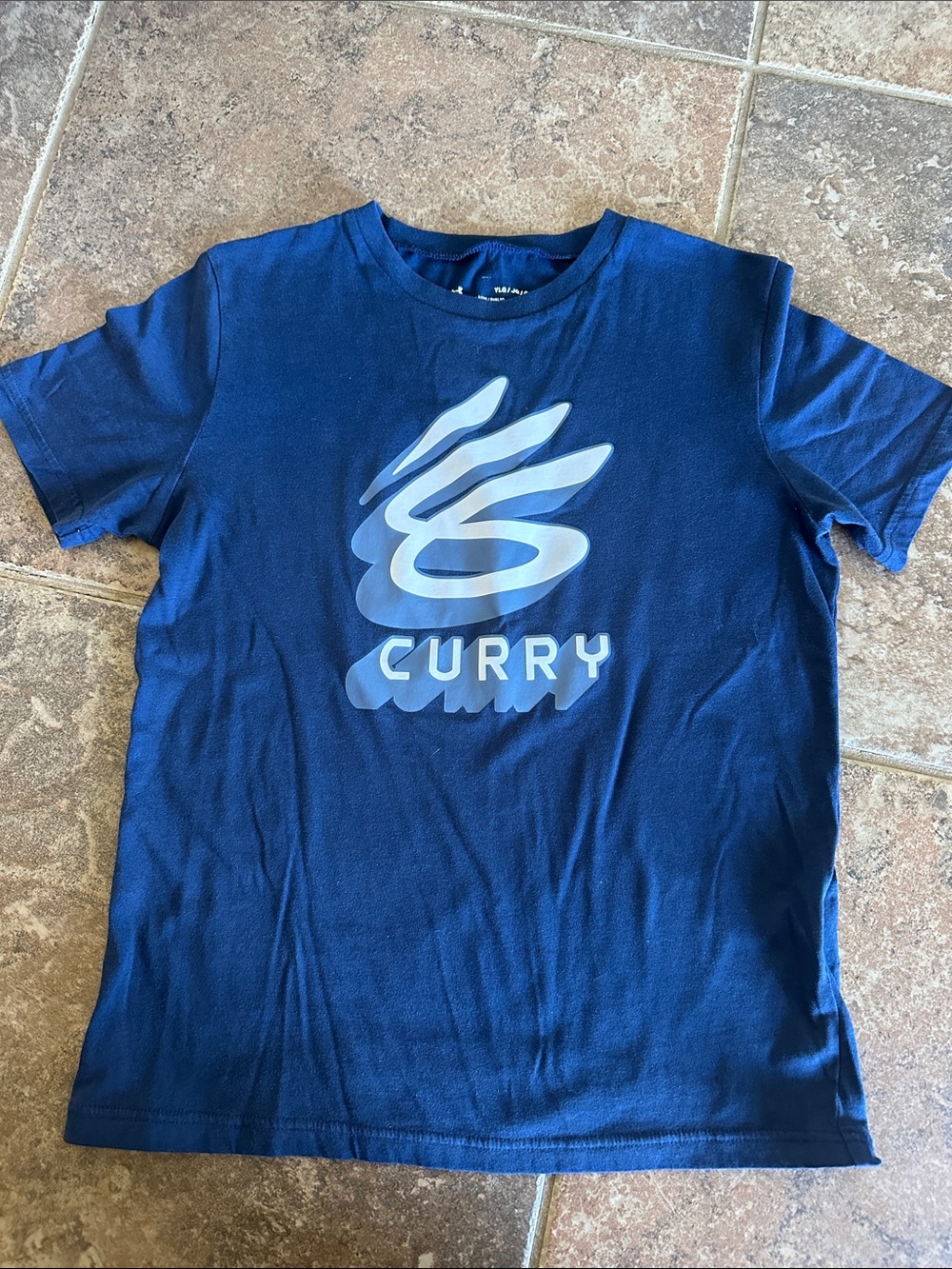 Under Armour Navy Tee with Light Blue Curry Logo
